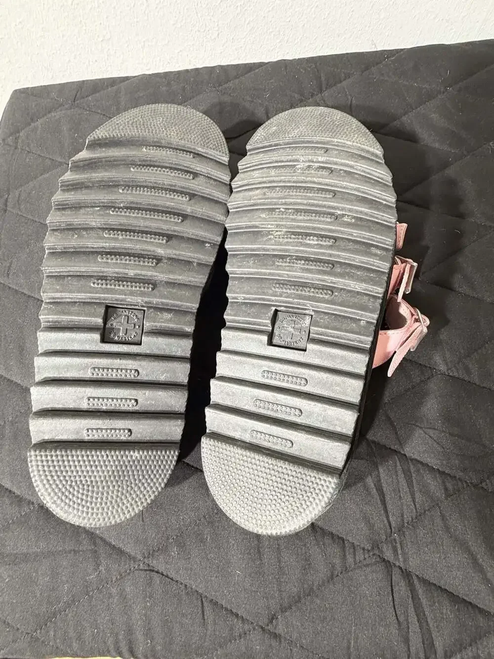 Dr. Martens Blaire Slide Leather Sandals in Pastel Pink